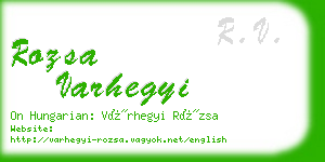 rozsa varhegyi business card